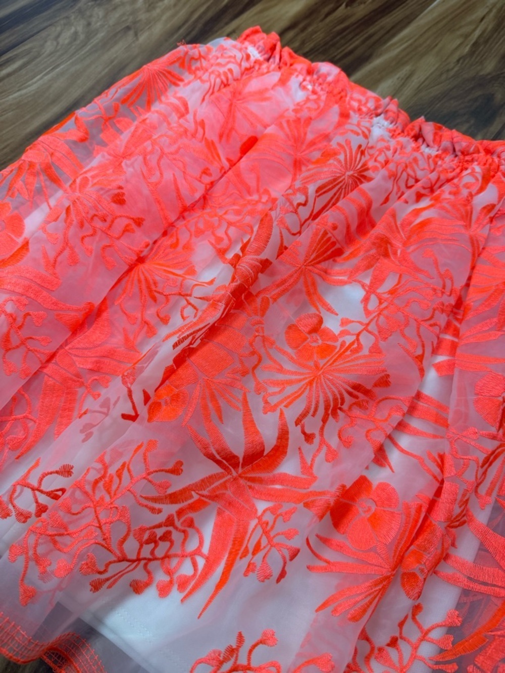 MAJE Paris Coral Embroidered Mini Skirt - Picture 3 of 6